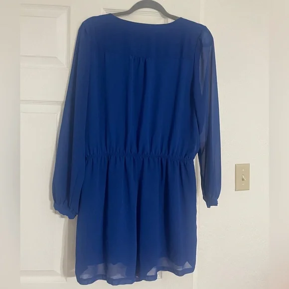 Express Royal Blue V-Neck Romper - Picture 4 of 6